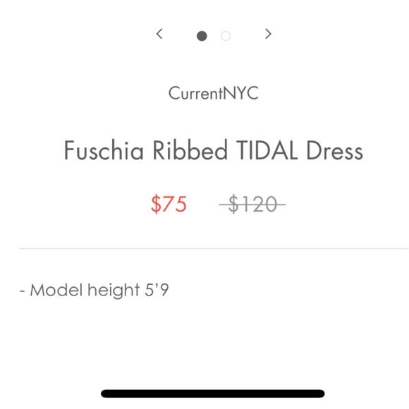 Current NYC Velvet Tidal Dress in Electric Pink - Picture 3 of 3